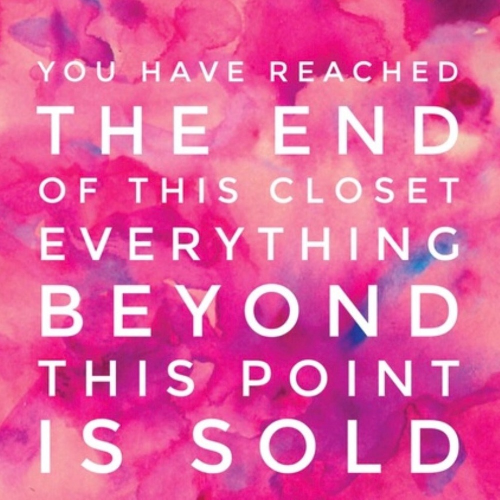 Everything beyond this point is sold! 🙌🏽♥️